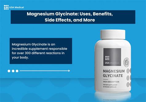 Magnesium glycinate: Benefits, side effects, dosage, and more.